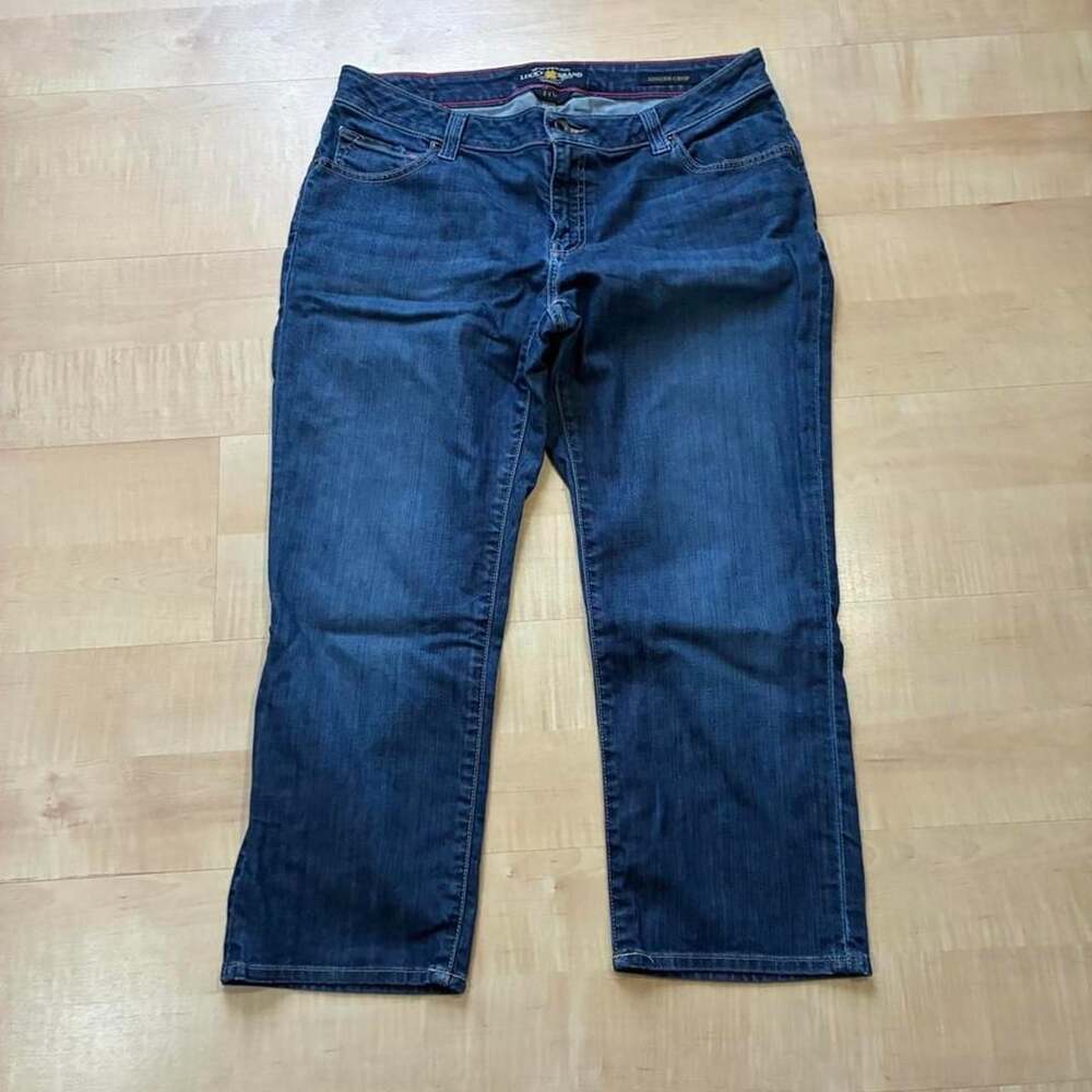 Lucky Brand Ginger Crop Jeans Size 14W Dark Wash Denim